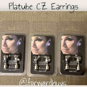 Platube LED Earrings Set - Sparkle in the Dark with CZ Radiance